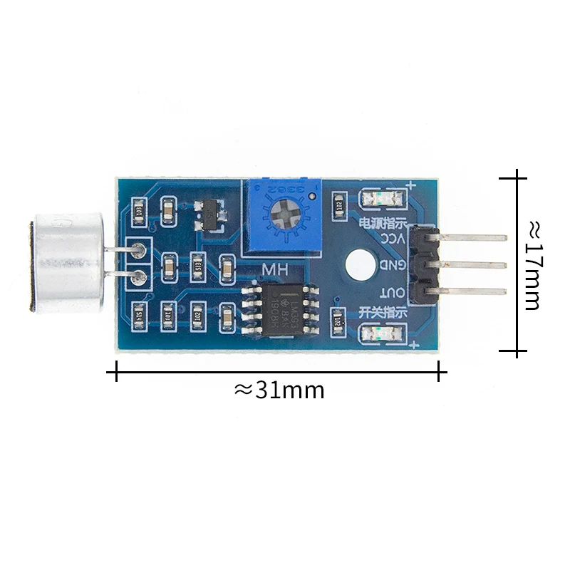 3pin голосовой звук обнаружения сенсор модуль DIY умный автомобиль робот Вертолет Самолет Boart автомобиль - Цвет: Sound module