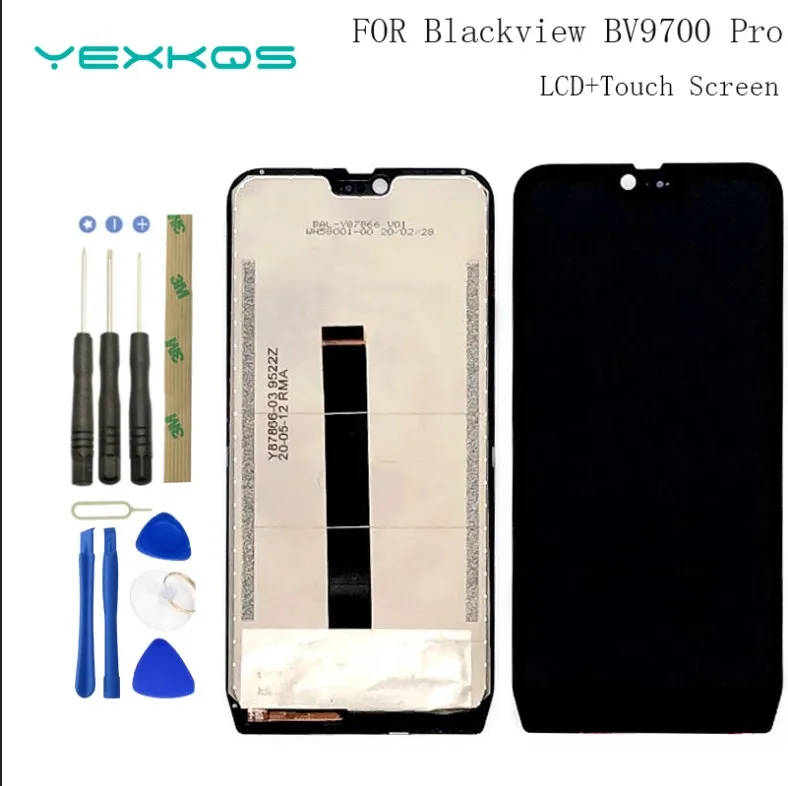 100% Оригинальный 5,84 дюймовый для Blackview BV9700 Pro ЖК + сенсорный экран дигитайзер с дисплеем сборный Модуль Ремонт Замена
