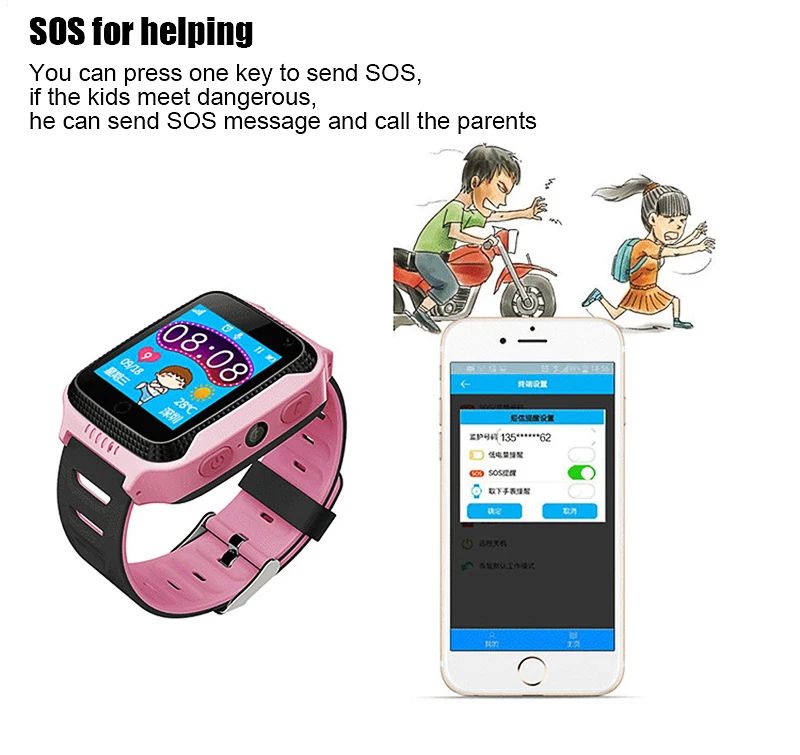 Q528 Smart Children Watch GPS With Camera Flashlight Baby Watch SOS Call Location Device Tracker For Kid Safe