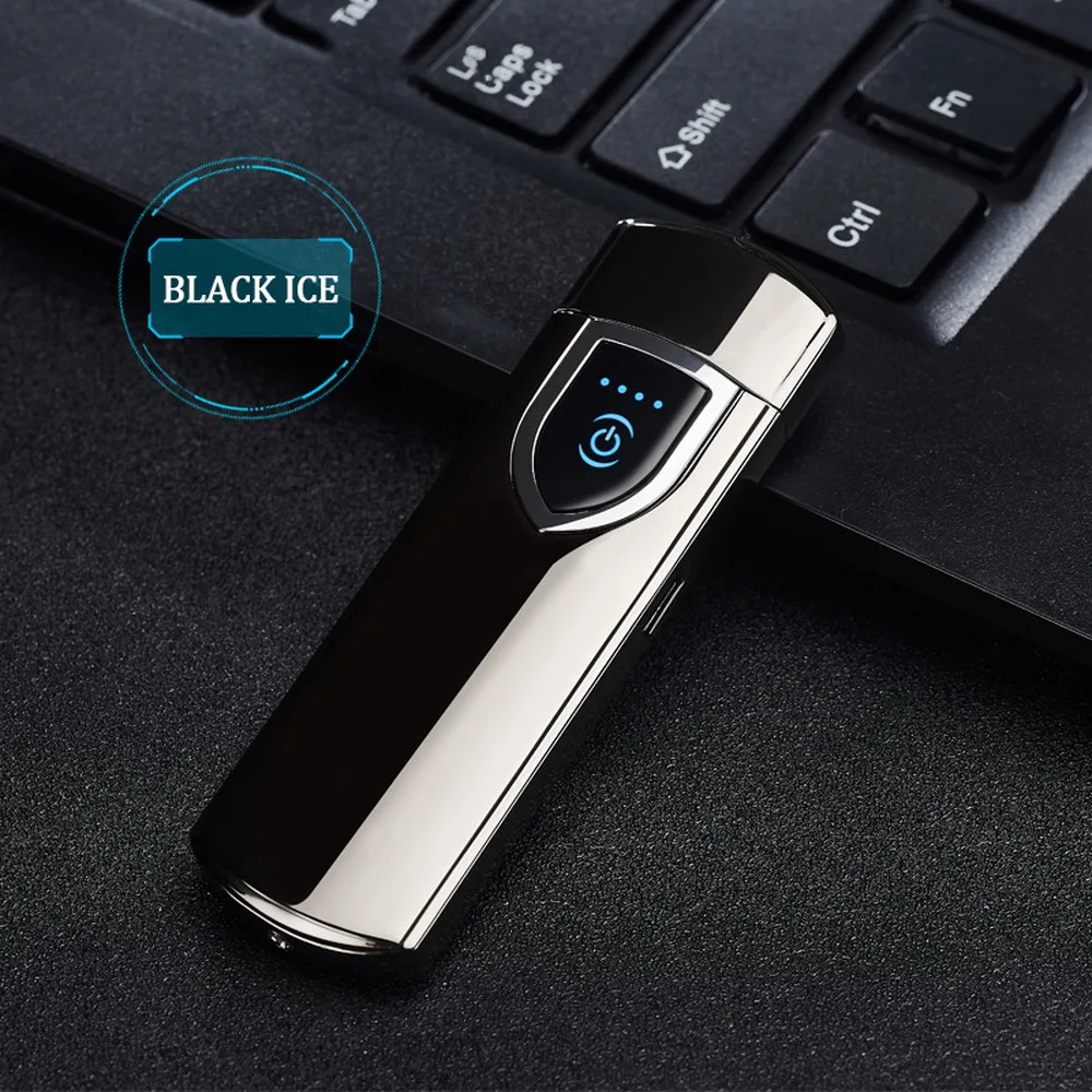 USB перезаряжаемая Зажигалка Ветрозащитная Бездымная беспламенная электрическая