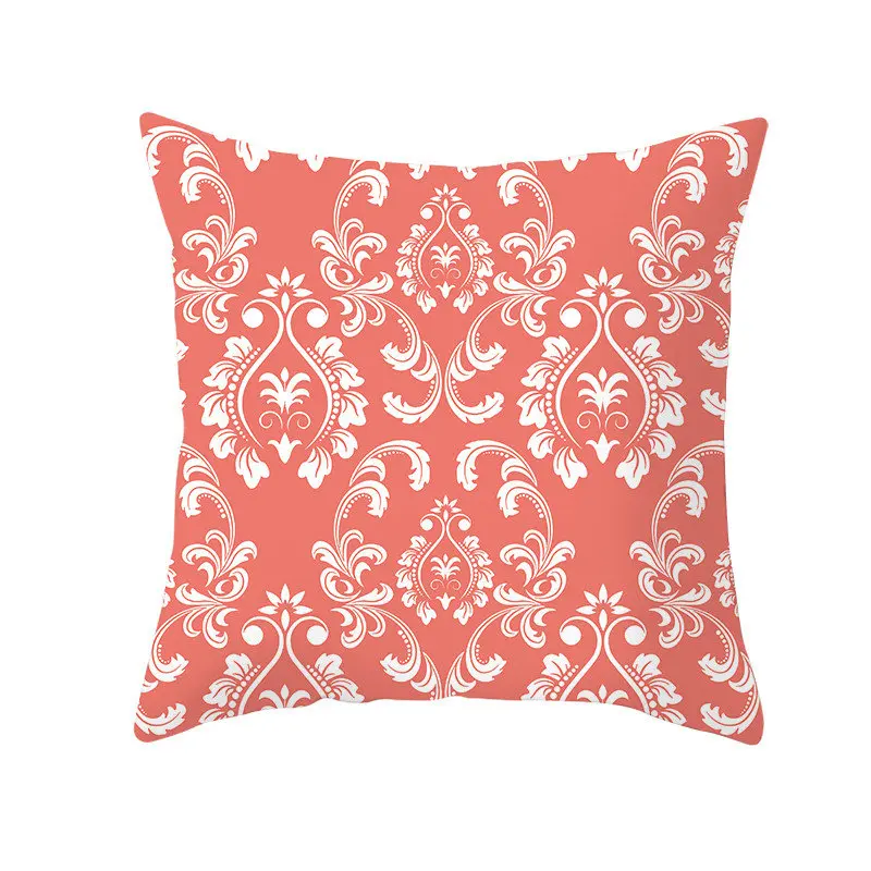 025 Декоративные наволочки для подушек кораллового цвета 45*45 см из полиэстера, декоративные геометрические наволочки fundas cojines, наволочка Housse coussin, наволочки - Цвет: 025