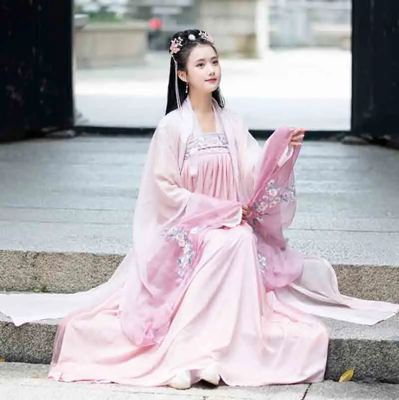 Женские винтажные платья ханьфу в стиле древней китайской династии Тан Женский