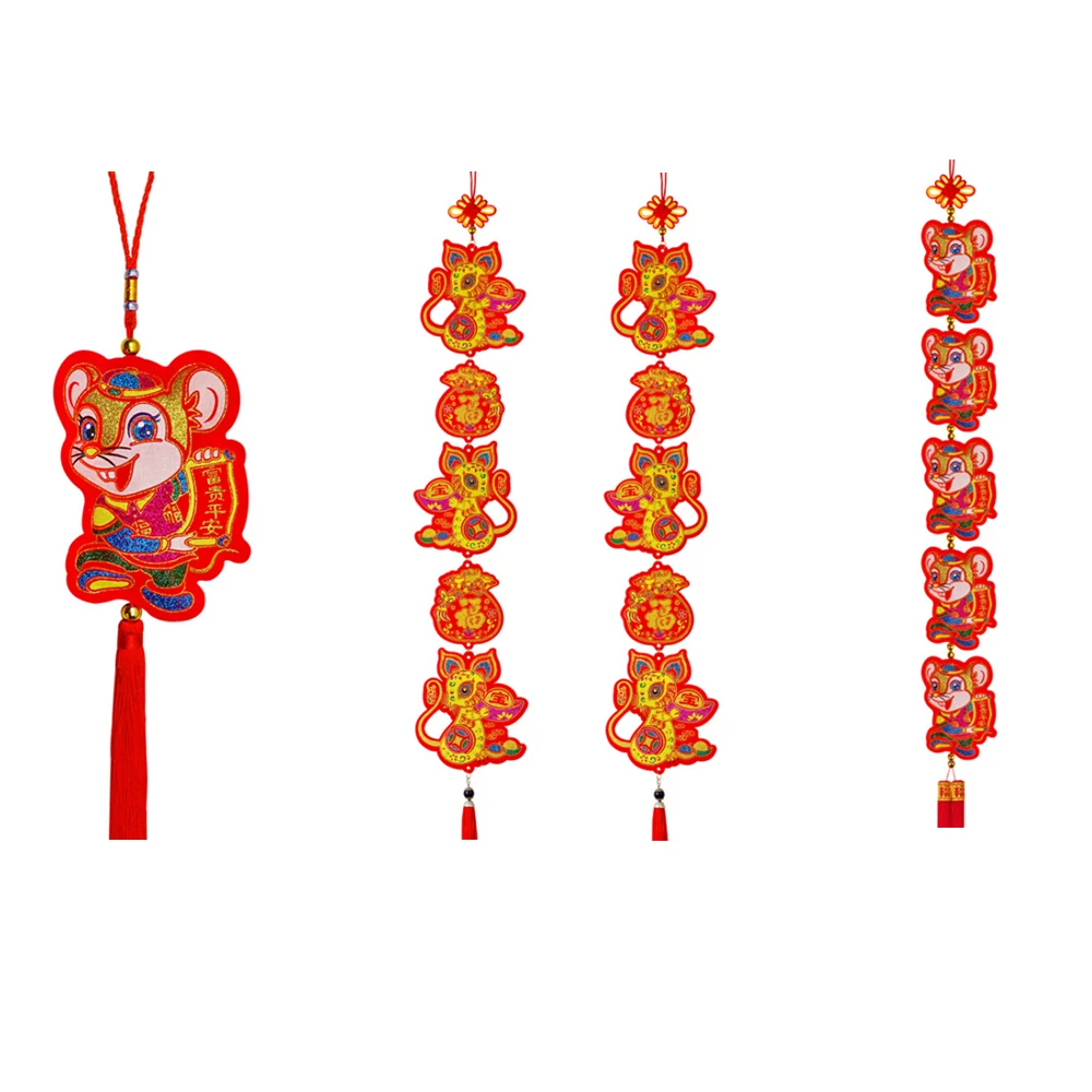 2 шт. 2020 подвесной зодиак китайский новый год искусственное украшение для