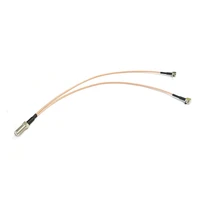 new f female to 2x ts9 right angle 90 degree y type splitter rg316 cable wholesale 15cm30cm50cm for 3g modem