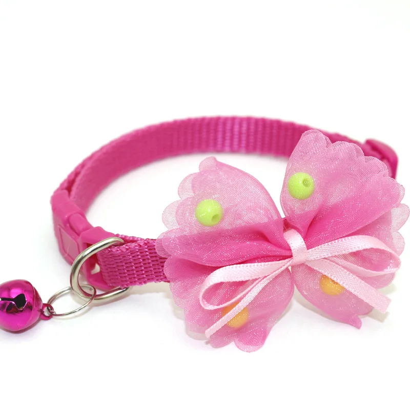 Ошейник-бант из бусина для домашних животных кошка милые элегантные аксессуары