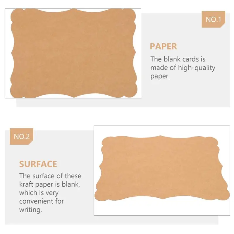 

10pcs Vintage Kraft Paper Birthday Cards Simple Letter Paper Handwritten Cards