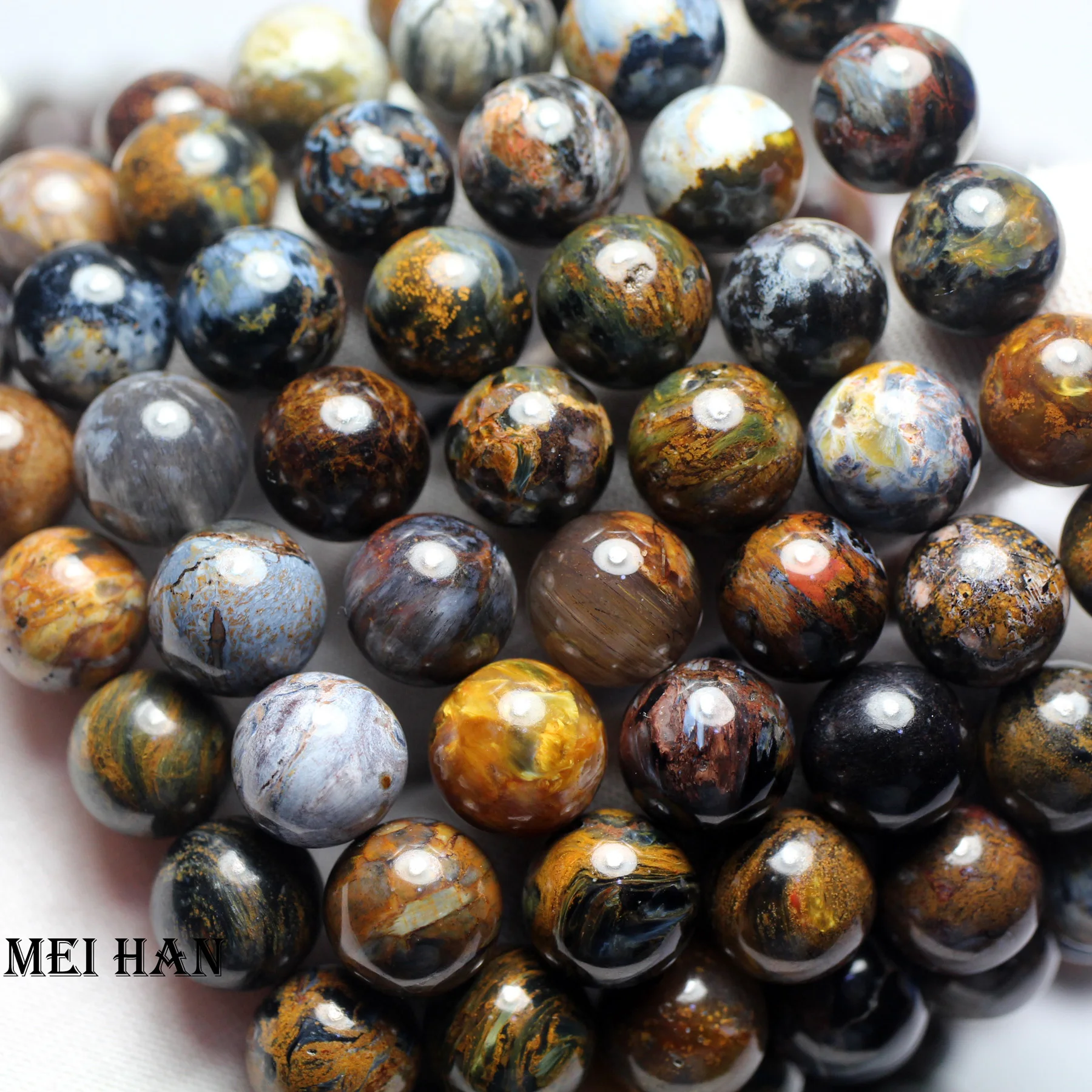 Оптовая продажа A ++ натуральный пьестерит Намибии 11 5-12 5 мм (1 браслет/комплект)