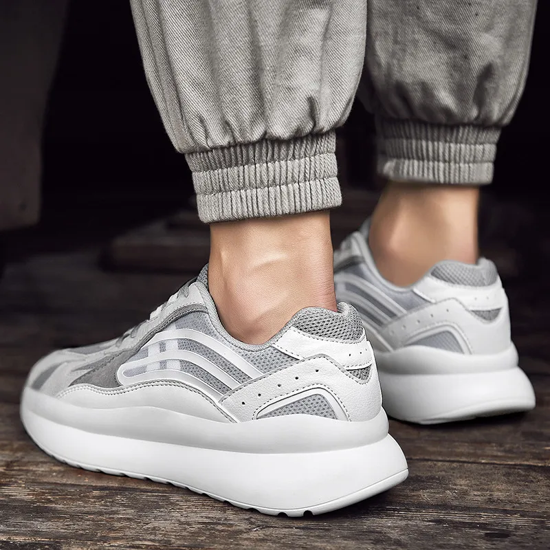 Hot Sale Shoes Men Casual Mesh Breathable Lace-up Lightweight Flat Sneakers Male Sports Running Footwear | Обувь