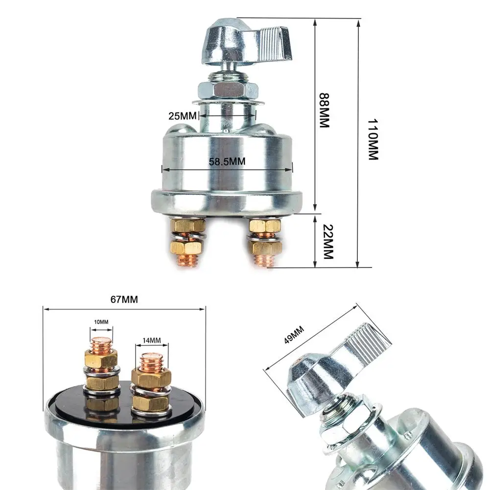 125A 12В автомобильный аккумулятор отсоединяющий изолятор отключение терминал