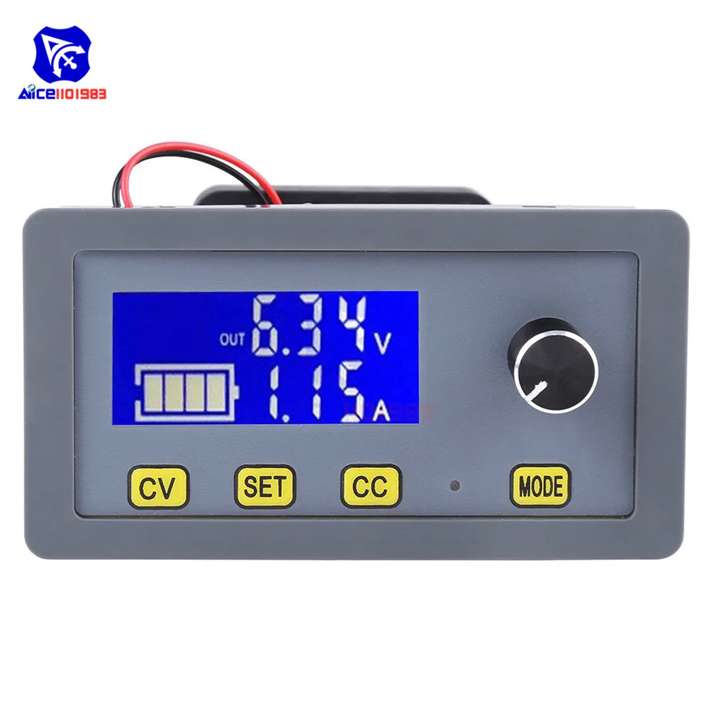 Diymore lcd цифровой DC-DC 6-32 В до 0-32 В 5A понижающий преобразователь модуль питания с вентилятором Регулируемый регулятор напряжения
