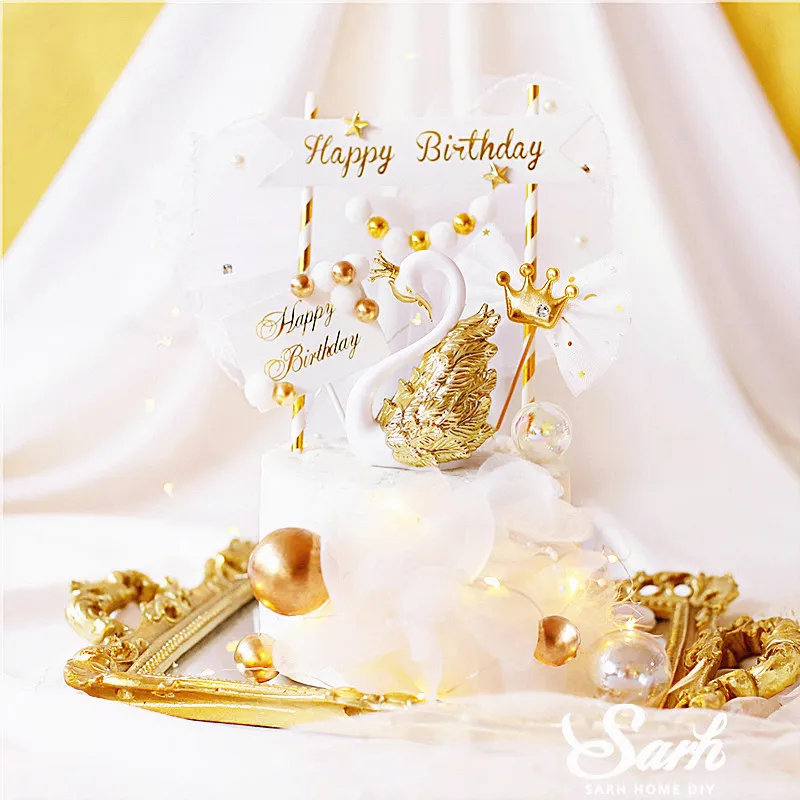 Баннер для украшения торта в виде лебедя | Дом и сад