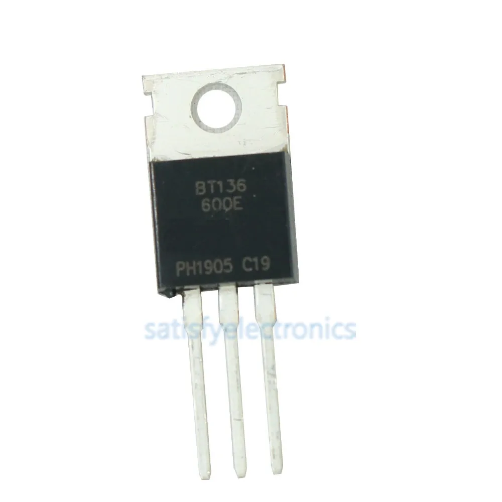 10PCS BT136 BT136-600 4A Triacs 600V TO-220 | Электроника