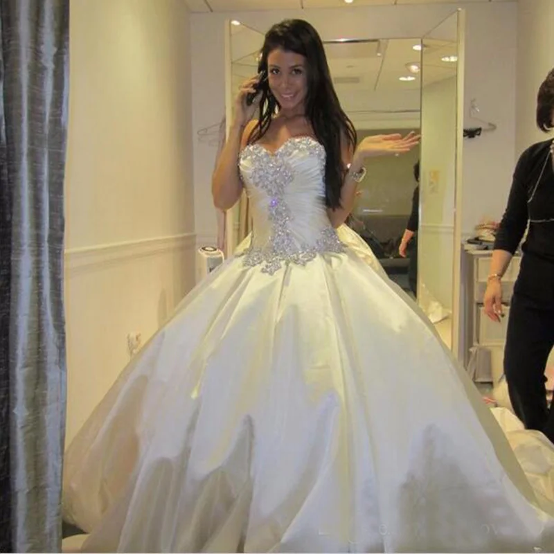Свадебные платья цвета слоновой кости с блестками Pnina Tornai бальные блестящими