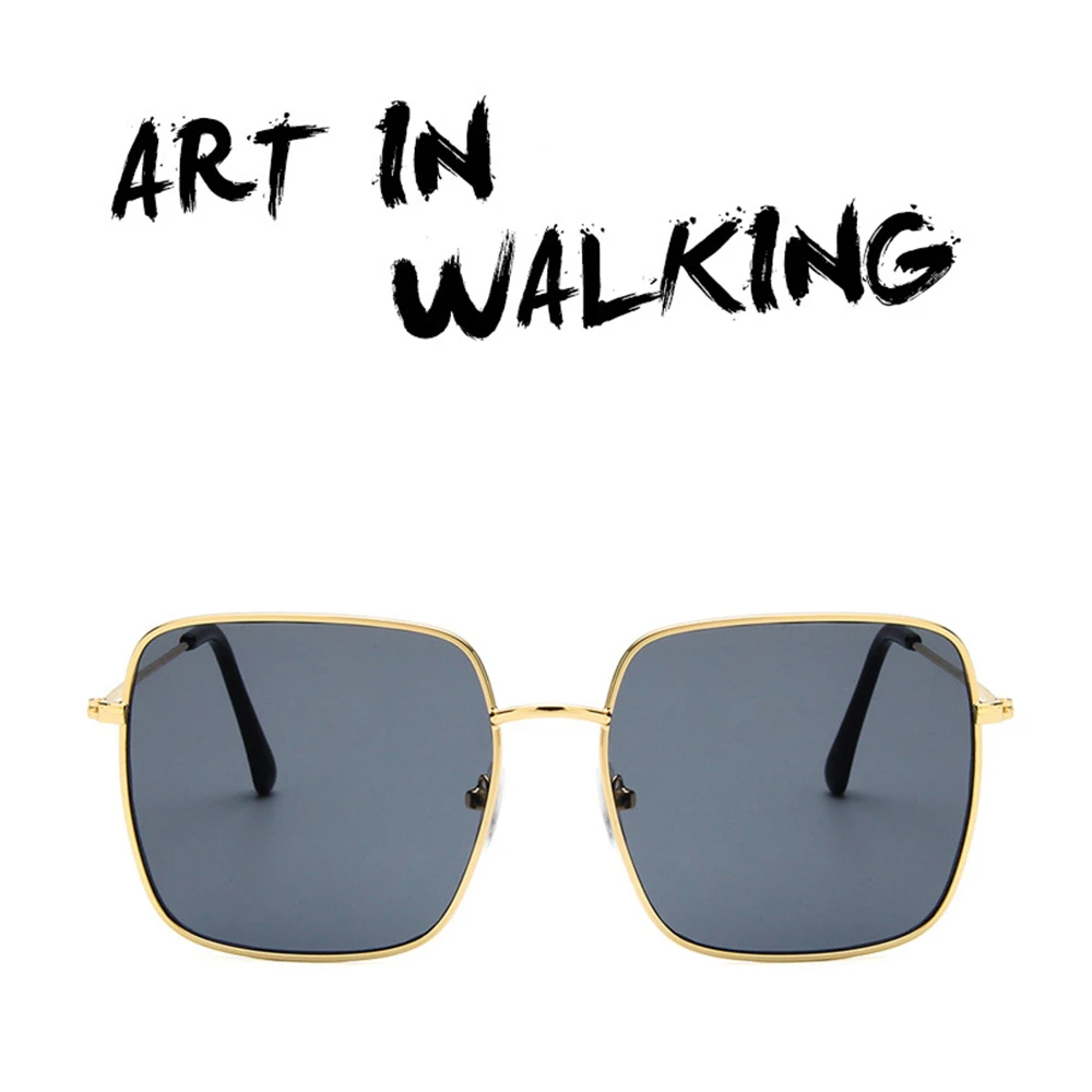 2019 Модные женские Квадратные Солнцезащитные очки больших размеров