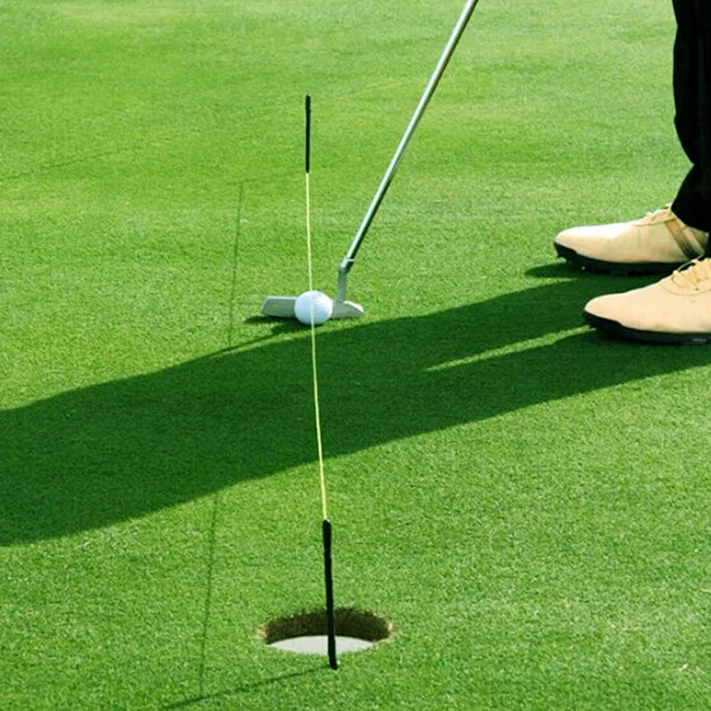 

Golf Alignment Sticks Swing Putting String with Pegs Golf Direction Practice for Golf Beginners