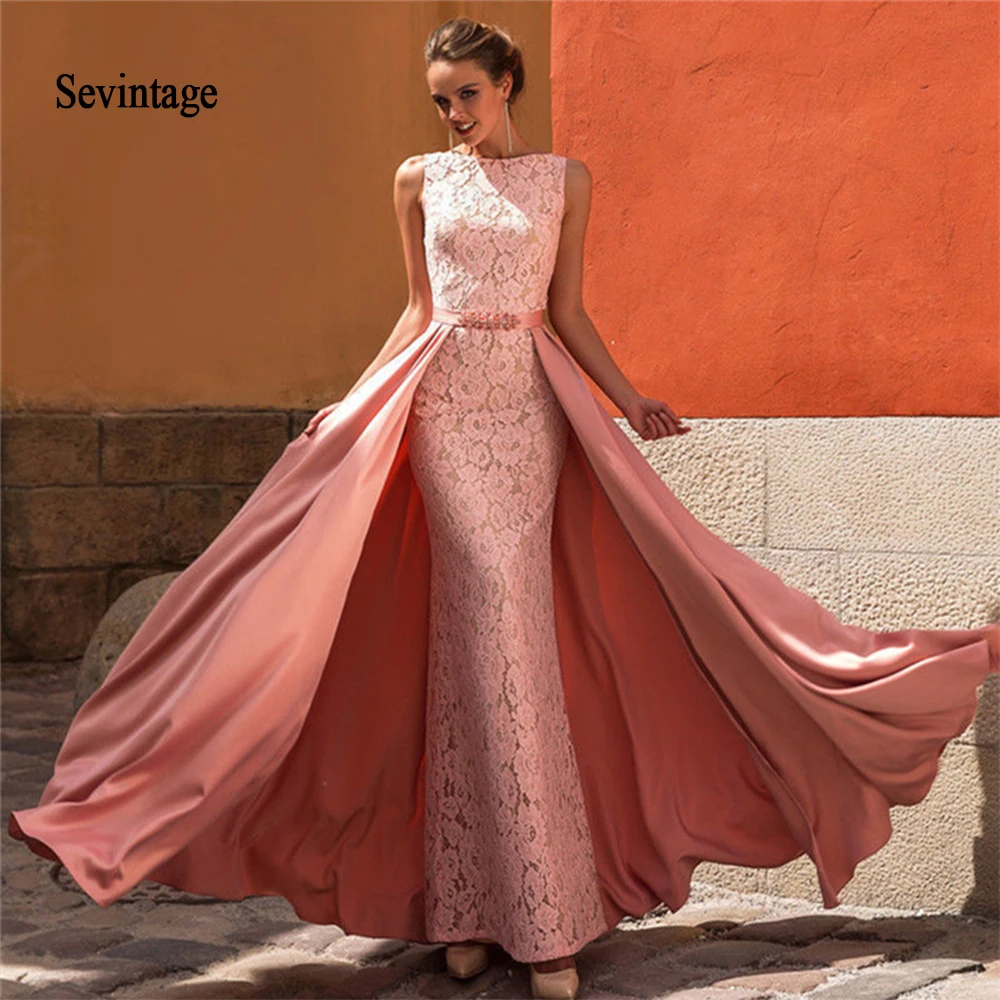 Платье для выпускного вечера Sevintage из двух предметов длинное атласное вечернее