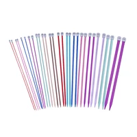 2pcsset 35cm single pointed knitting needles pins straight aluminum diy weaving tool long sweater scarf needle 2 0 12mm