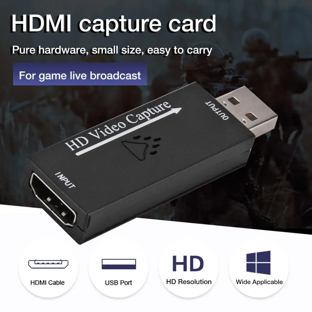 

Карта видеозахвата USB2.0 прочная HDMI коробка для записи в реальном времени высокой четкости для игрового обучения видеоконференции