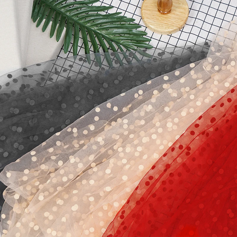 Женская фатиновая юбка пачка трикотажная блузка и платье в горошек 0.5Yds/pc