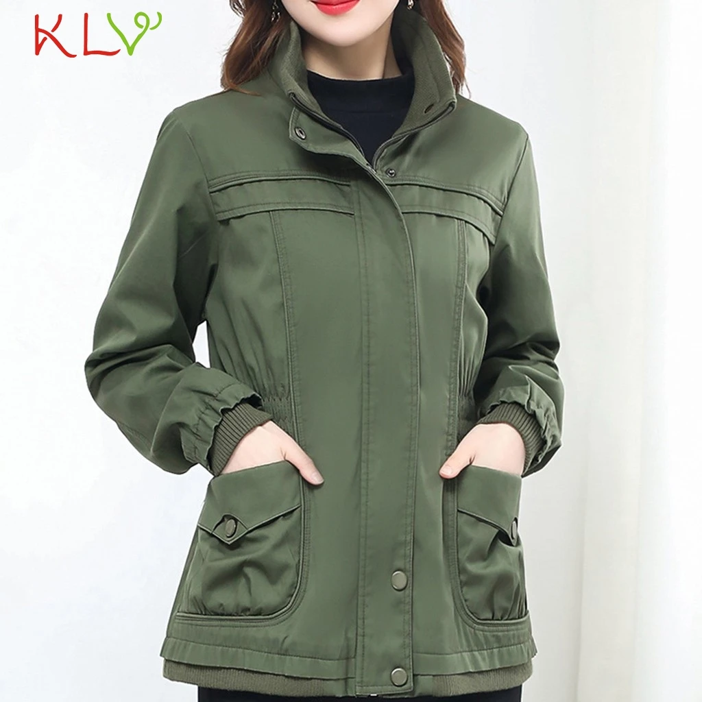 Женская куртка 6XL с карманами на молнии ветровка женские зимние куртки и пальто