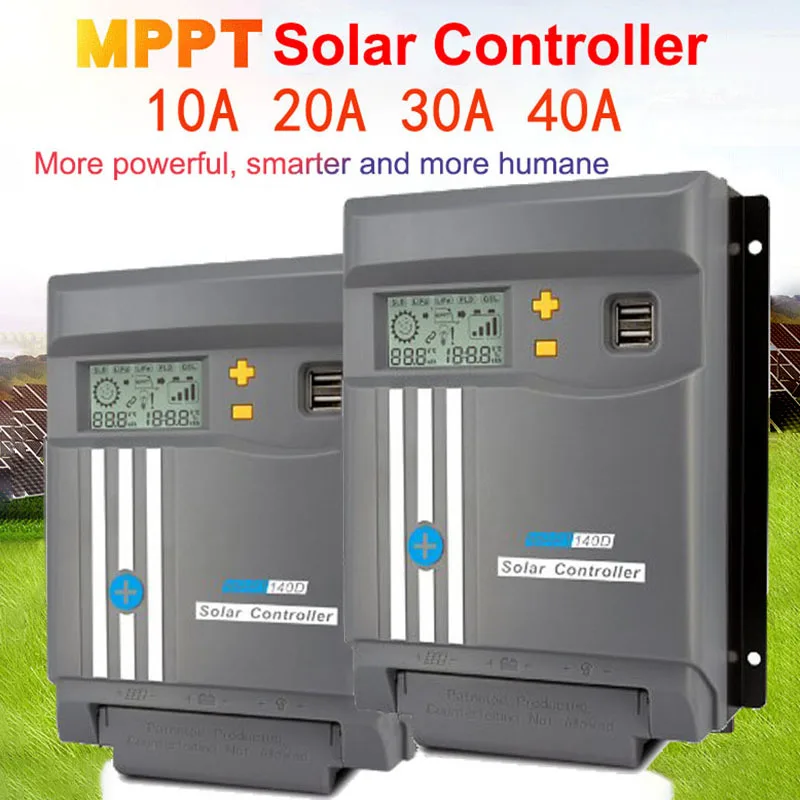 Контроллер заряда солнечной батареи MPPT, 12 В, 24 В, 10 А, 20 А, 30 А, 40 А
