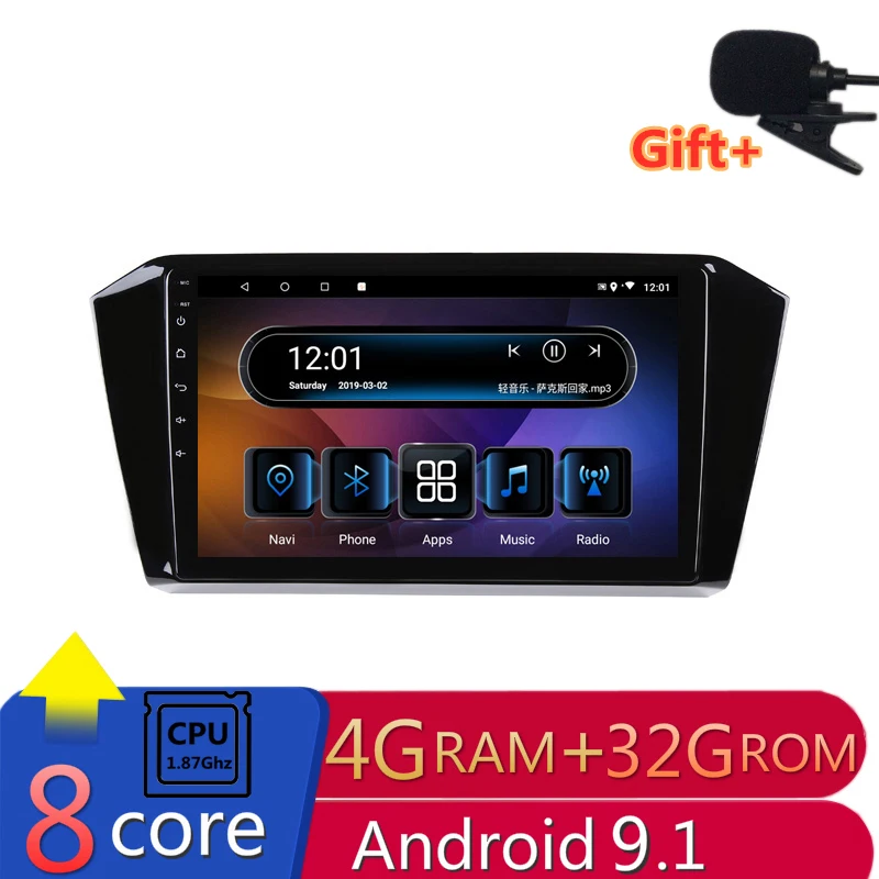 10 1 &quot4G RAM 8 ядер Android автомобильный DVD GPS навигация для VW Magotan Passat B8 2015 2016 2019 аудио