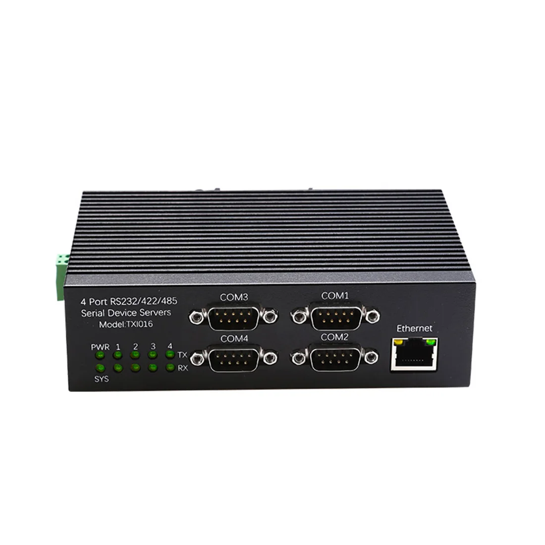 DIEWU TXI016 промышленный 4-портовый RS232/485/422 сервер последовательных устройств в Ethernet