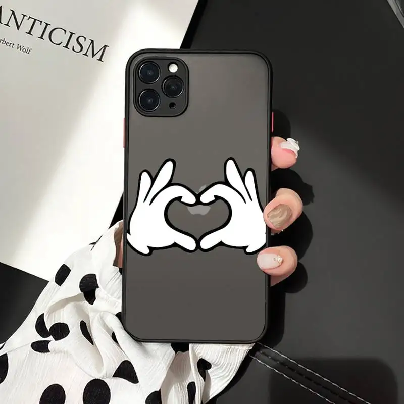 

Middle finger than heart Phone Cases Matte Transparent for iPhone 7 8 11 12 s mini pro X XS XR MAX Plus cover funda