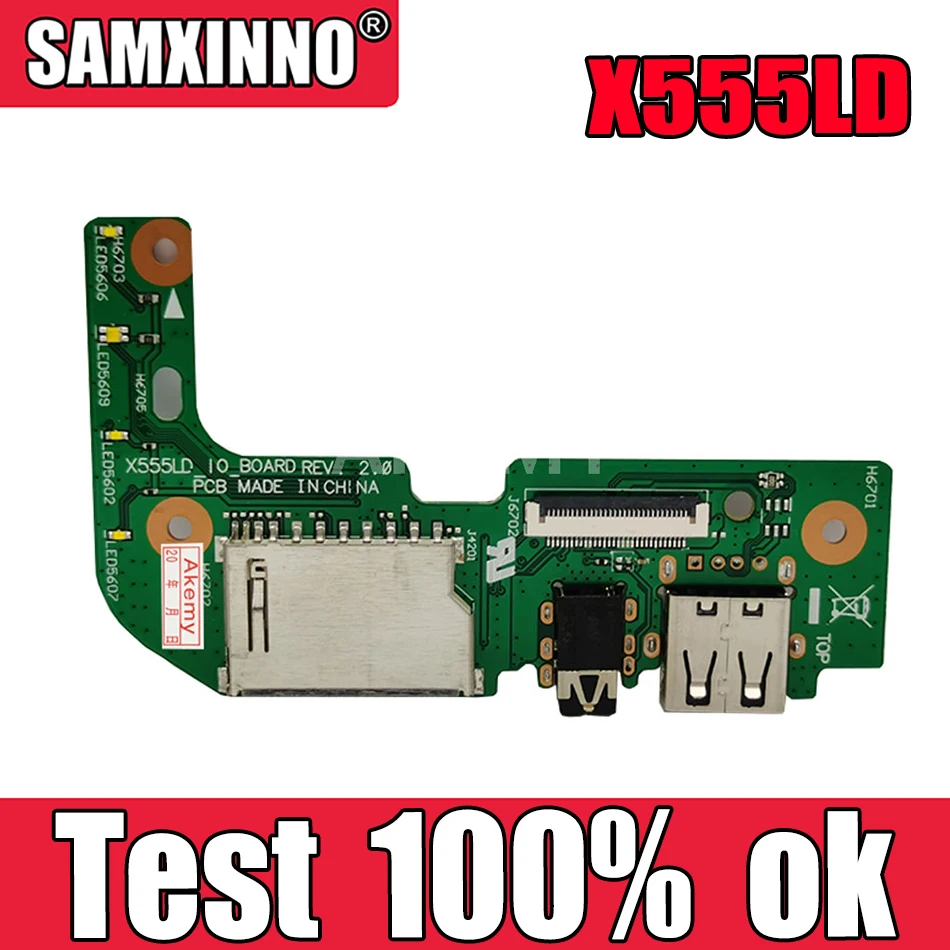 Оригинал для ASUS X555 X555L X555LA X555LD IO USB аудио разъем SD кардридер плата rev 2 0|Материнские