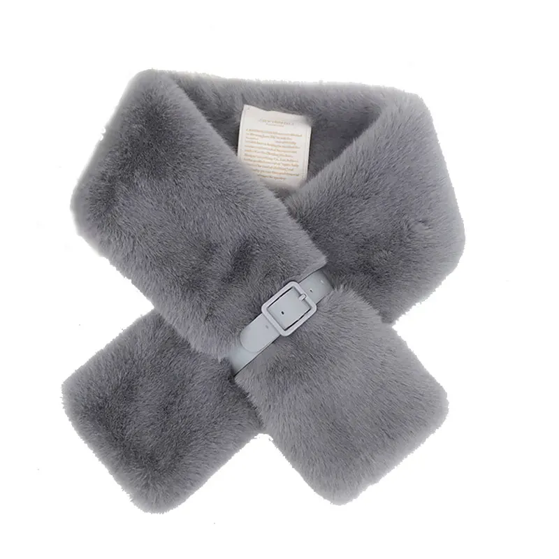 Милый розовый плюшевый снуд из искусственного меха шарф воротник накидка шали