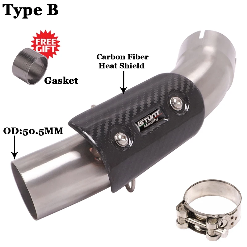 

390ADV Motorcycle Exhaust Escape Modified With Heat Shield Middle Link Pipe For DUKE KTM adventure 390 KTM 250 KTM 390 2020 2021