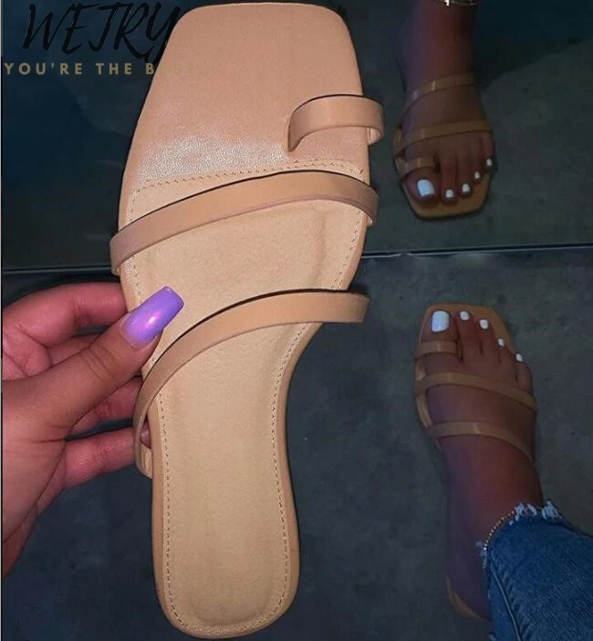 

Spring/summer new women2020 flat non-slip cross bandage slippers outdoor leisure fashion ladies sandals wild leather flip flop