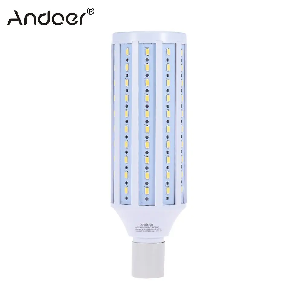 

Andoer Photo Studio Bulb Photography 5500K 60W 120 Beads LED Video Light Corn Lamp Light Bulb Daylight E27 Socket