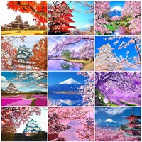 mooncresin 5d diamond painting cross stitch plum blossom full square embroidery sale house landscape mosaic decoration for home