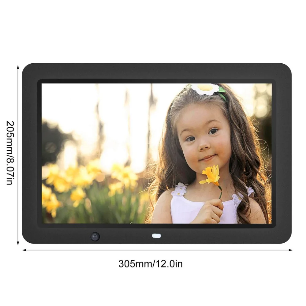 

12 inch HD Digital Photo Frame Motion Sensor & 8GB Memory LED Picture Frame with Wireless Remote Control Music MP3 Video MP4