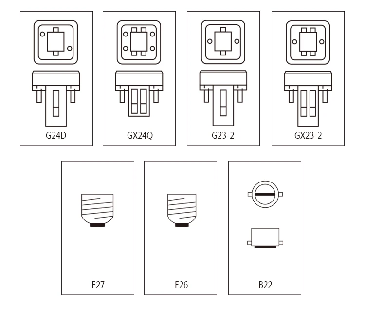 5 шт. CFL замена g24 Светодиодные g24d-1 G24d-3 g24q-2 g24q-4 AC85-300V led pl лампа реальная мощность 9 Вт 11 Вт SMD 2835 светильники лампы