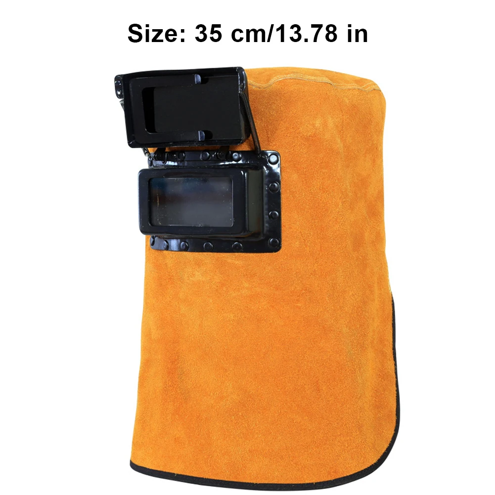 

Welding Hood Heat Resistant Leather Helmet With Filter Lens Neck Eye Face Protection Safety Accessories Welding Face Shield