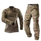 Мужская Военная Униформа армии США, тактическая Боевая футболка с рисунком татико, топы для страйкбола, Мультикам, камуфляжные, для охоты, рыбалки, брюки