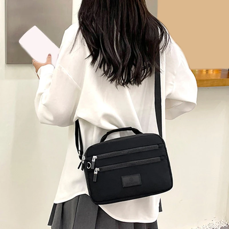 

Модная сумка-мессенджер для женщин, водонепроницаемые сумки на плечо из нейлоновой ткани, маленькие вместительные модные дамские сумочки ч...