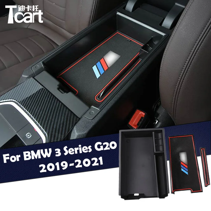 

ABS material Center Console Organizer Tray for bmw new 3 Series g20 2019 2020 2021 Armrest Storage Box accessories