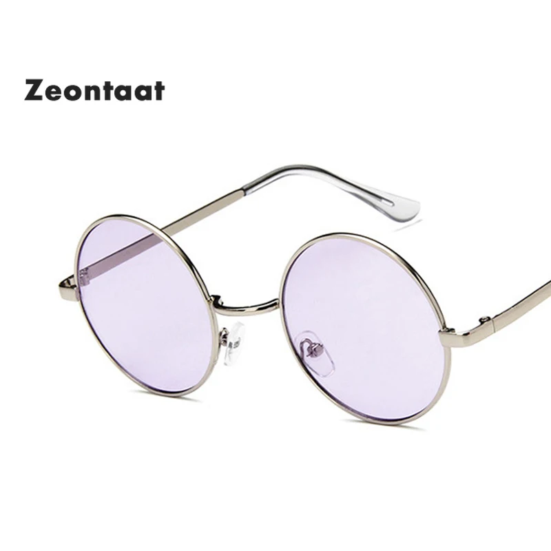 

Vintage Women Sunglasses Retro Punk Style Round Metal Frame Colorful Lens Sun Glasses Fashion Eyewear Gafas Sol Mujer