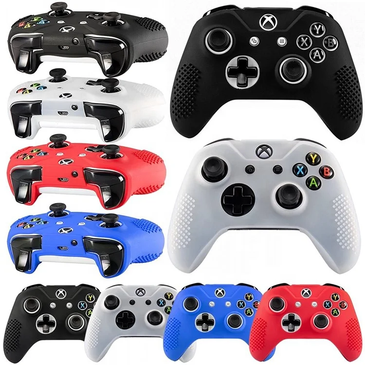 

With Dot Protective Silicone Rubber Skin Cover Grip Case Gel For Xbox One S X Controller