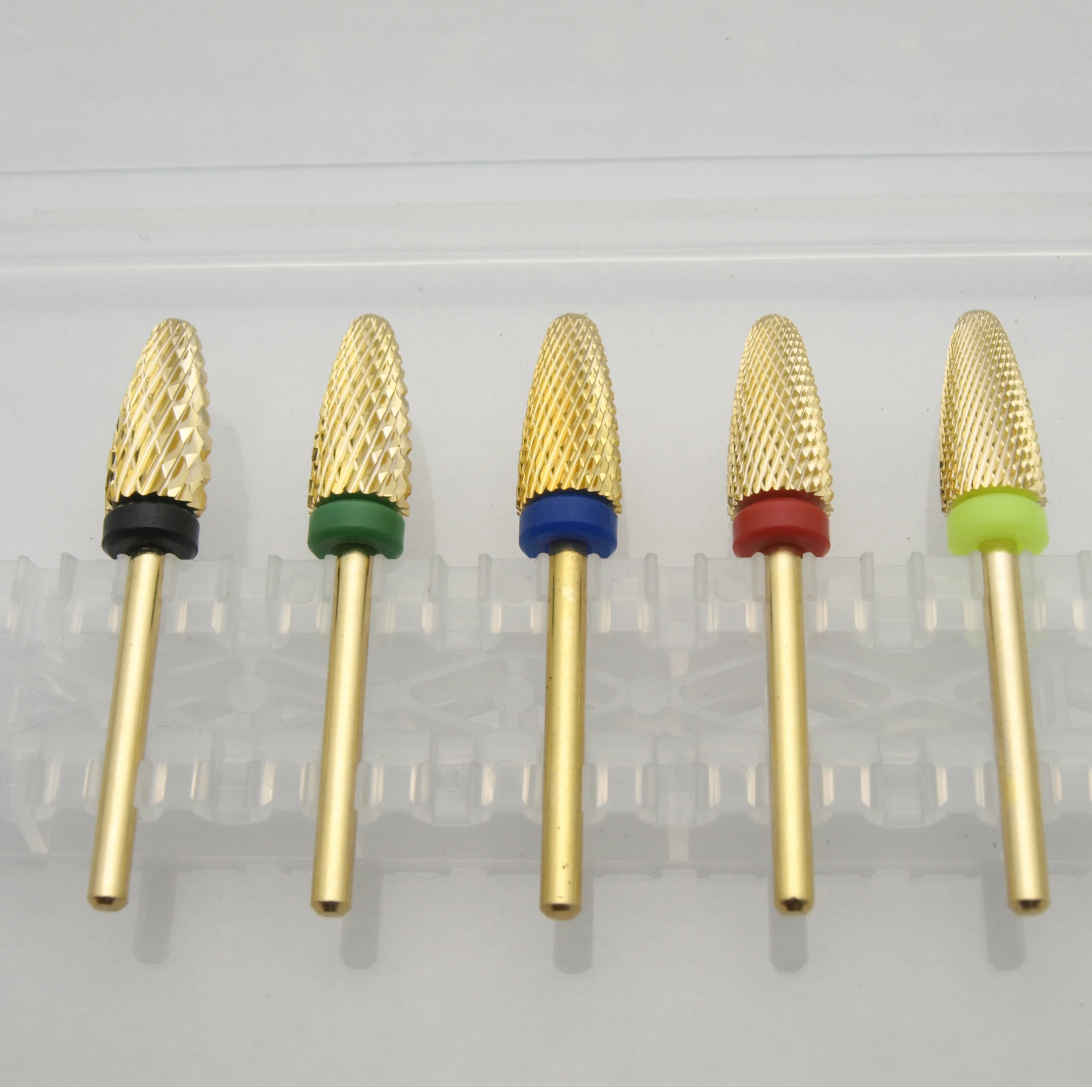 Easy Nail  1pcs Gold Coated Safety Cutter Carbide Nail Art Drill Bit For Electric Manicure Machine Accessories Tools