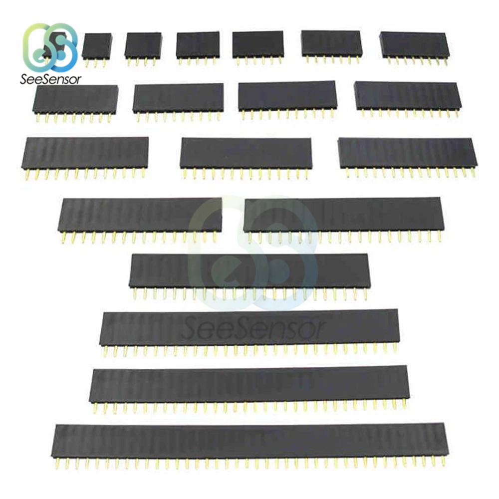 10 шт. однорядные прямые штырьковые разъёмы 2 54 мм 2/3/4/5/6/7/8/9/10/11/12/14/15/16/20/40pin |