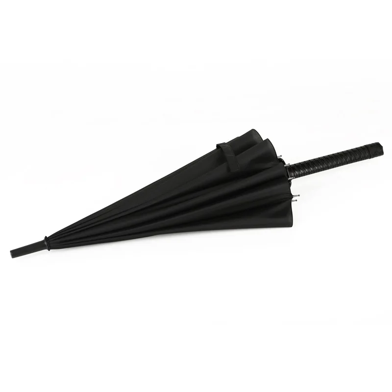 New black straight handle umbrella waterproof sunscreen long men gift | Дом и сад