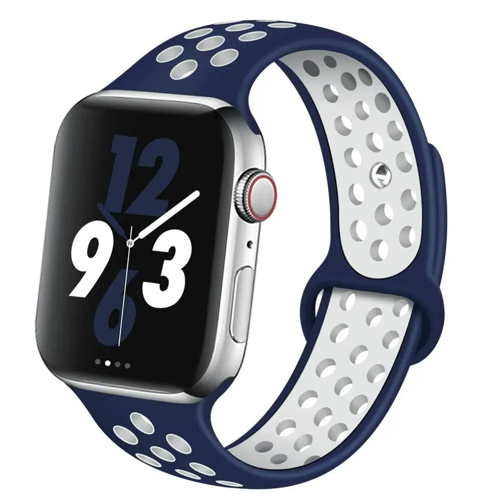 5 Ремешок для Apple Watch 4, 3, 2, 1, 42 мм, 38 мм, 40 мм, 44 мм, браслет, силиконовый ремешок для iwatch sports series 4, 3, 2 и 1 - Цвет ремешка: 5