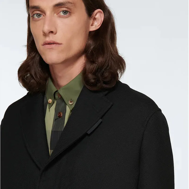 Мужское свободное шерстяное пальто средней и большой длины Осень-зима 2021 новое