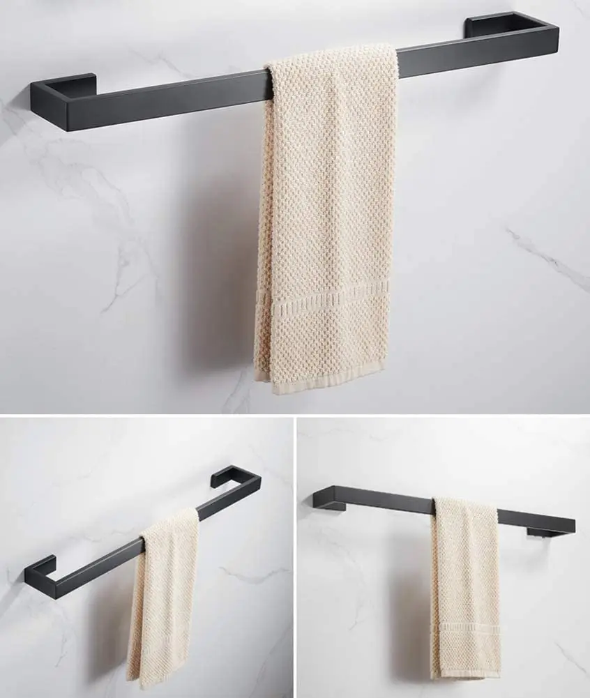 taicute bathroom accessories set towel bar robe hook toilet paper holder wall mount stainless steel shower hardware black free global shipping