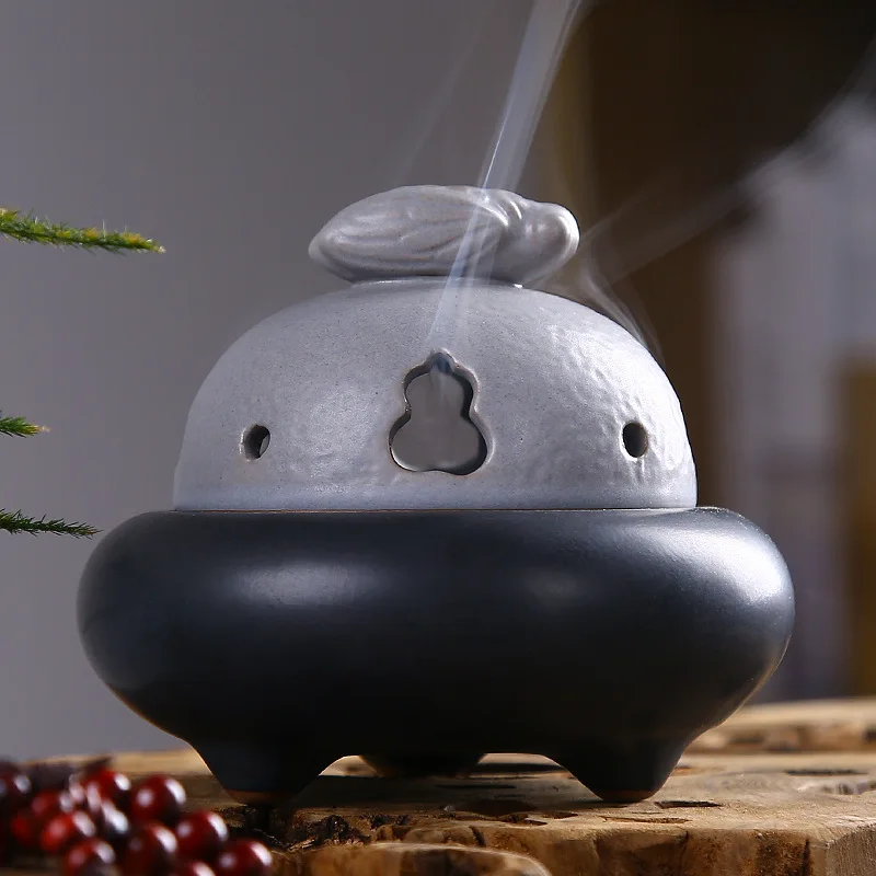 

Ceramic antique incense burner household incense sandalwood stove Tea ceremony for Buddha's office aromatherapy furnace