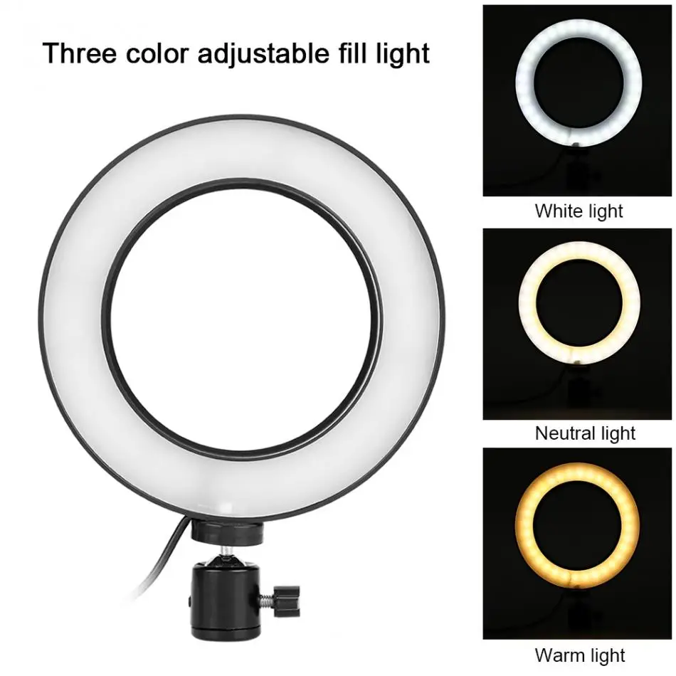10 дюймов Selfie Ring Light двухцветная лампа с штатив-Трипод стойка для трансляция макияж светодиодный настольный кольцо свет мини светодиодный Камера свет
